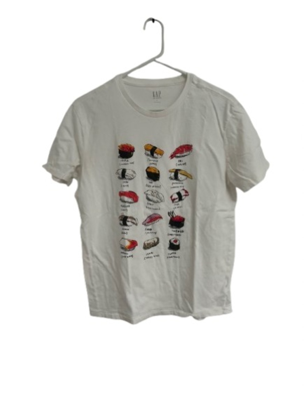 GAP White Short Sleeve Sushi Graphic Tee